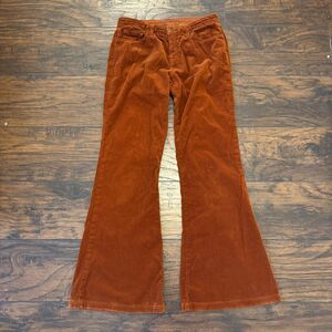 J Brand size 28 Terracotta Corduroy Fall Time Autumn Neutral Flare Pants